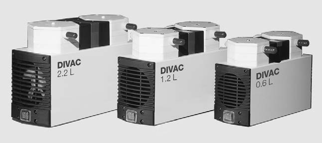 萊寶DIVAC 0.6 L、1.2 L、2.2 L雙級膜片真空泵